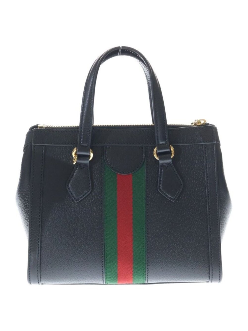 Gucci Ondia 2-Way Shoulder Bag Black Leather Gold - Picture 2 of 8